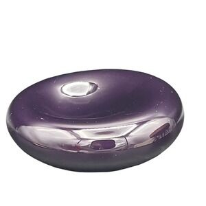 Vintage 80s Larry Laslo Mikasa‎ Purple Lavender Plum Glass Dish Bowl Japan